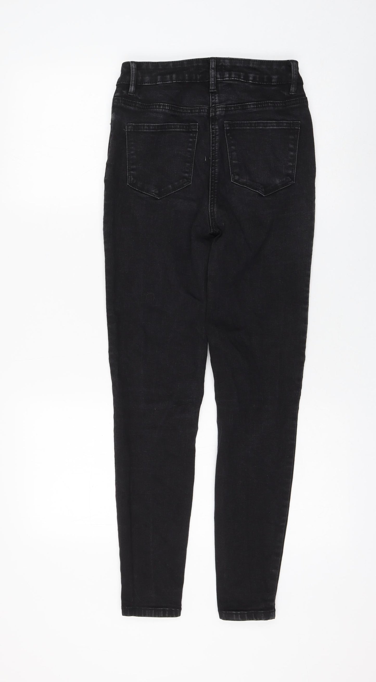 Womens UK Size 8 Papaya Regular Fit Skinny Black Jeans