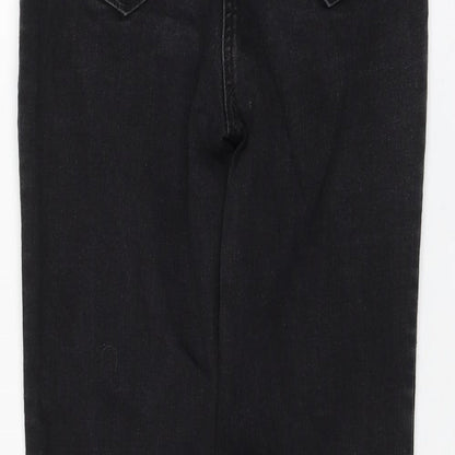 Womens UK Size 8 Papaya Regular Fit Skinny Black Jeans