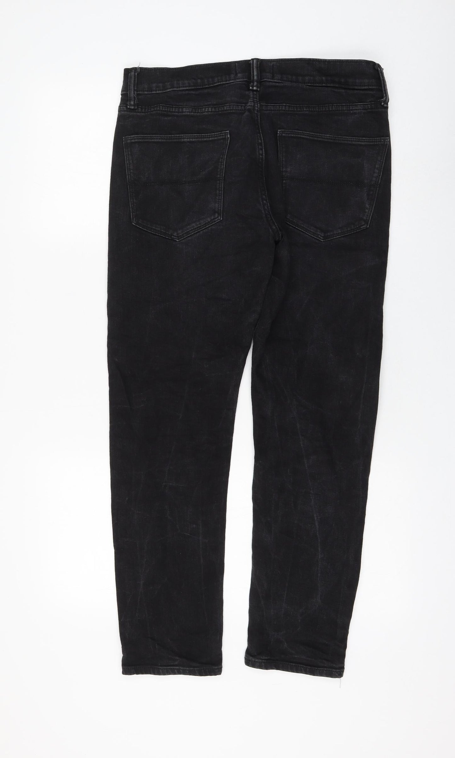 Womens UK Size 30 in Marks and Spencer Regular Fit Straight Black Jeans