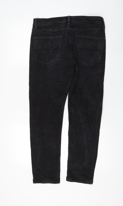 Womens UK Size 30 in Marks and Spencer Regular Fit Straight Black Jeans