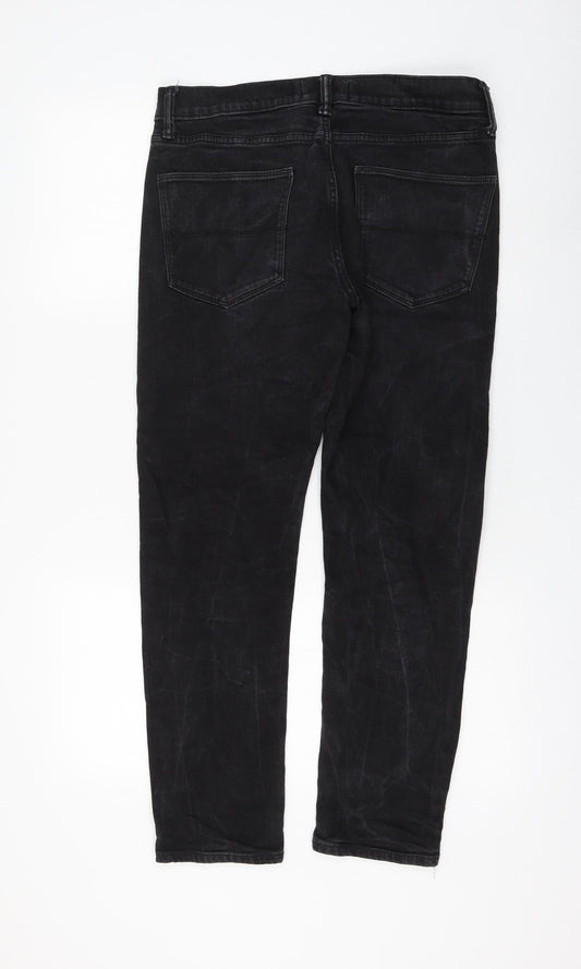 Womens UK Size 30 in Marks and Spencer Regular Fit Straight Black Jeans