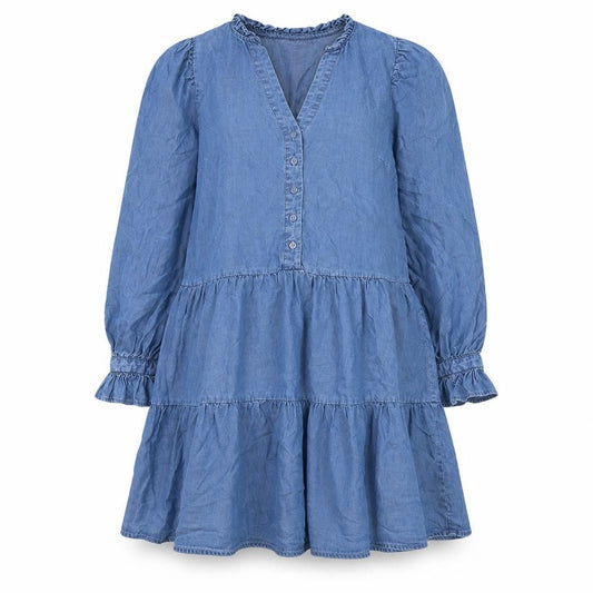 Love & Roses Womens Blue Lyocell Trapeze & Swing Size 6 V-Neck Pullover