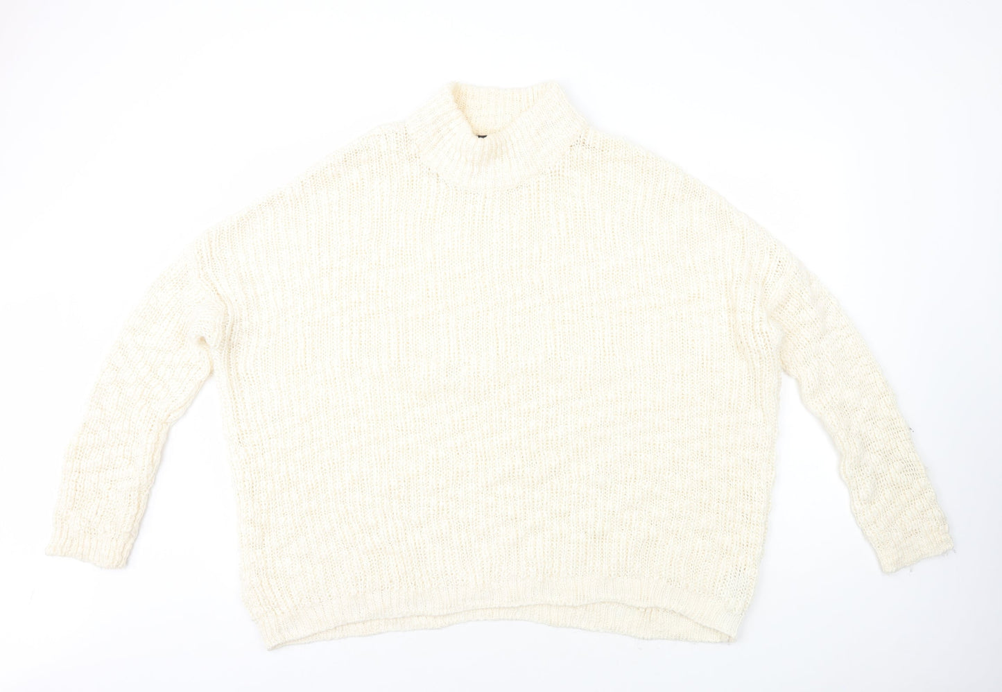 Womens UK Size L New Look White Pullover Jumper