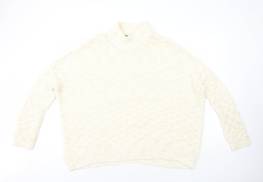 Womens UK Size L New Look White Pullover Jumper