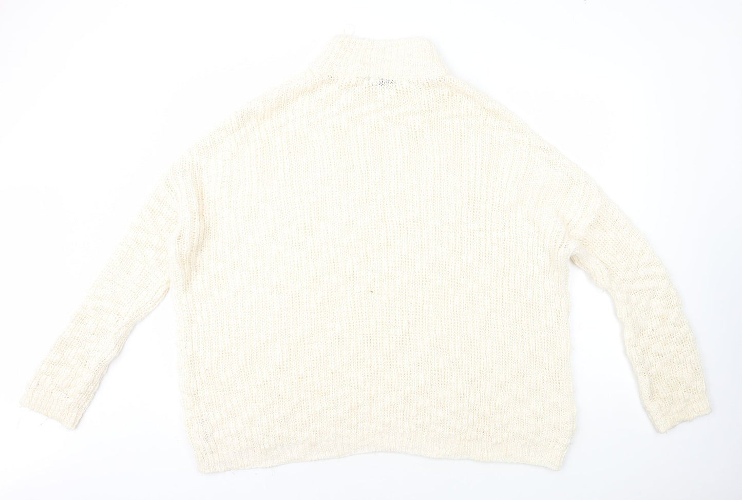 Womens UK Size L New Look White Pullover Jumper