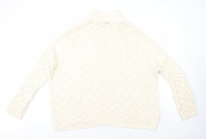 Womens UK Size L New Look White Pullover Jumper