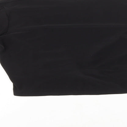 Womens UK Size 12 PRETTYLITTLETHING Black Cropped T-Shirt