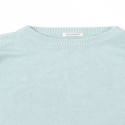 Damart Womens Blue Crew Neck Polyester Pullover Jumper Size M