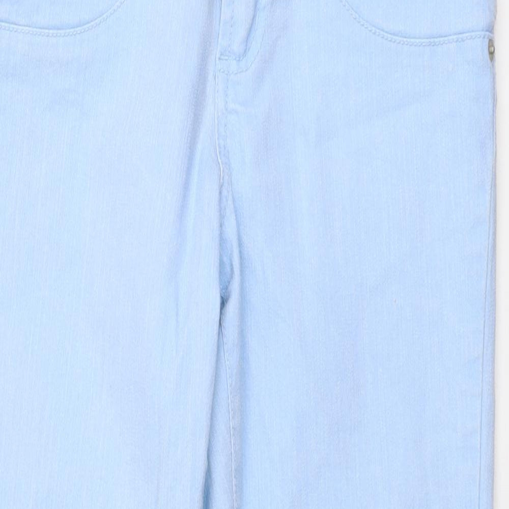 Cherokee Womens Blue Cotton Cropped Jeans Size 8 L24 in Regular Button