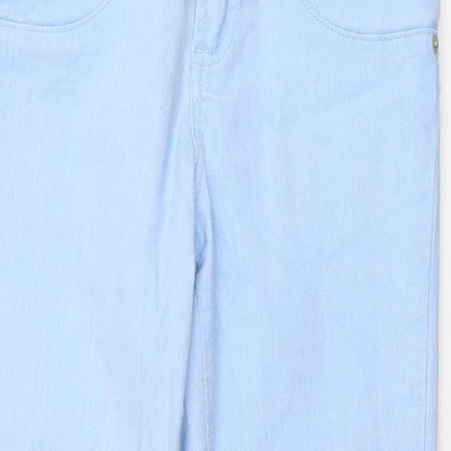 Cherokee Womens Blue Cotton Cropped Jeans Size 8 L24 in Regular Button