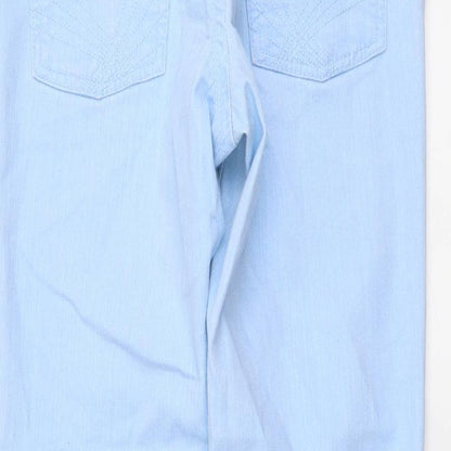 Cherokee Womens Blue Cotton Cropped Jeans Size 8 L24 in Regular Button