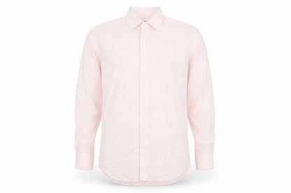 Mens UK Size 16 Marks and Spencer Pink  Button-Up Long Sleeve Casual Shirt