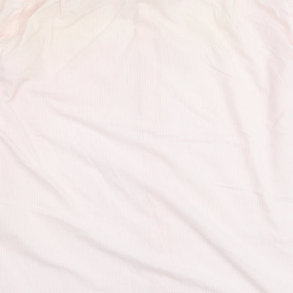 Mens UK Size 16 Marks and Spencer Pink  Button-Up Long Sleeve Casual Shirt