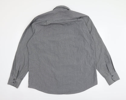 Mens UK Size 16.5 Jack Reid Grey  Button-Up Long Sleeve Casual Shirt