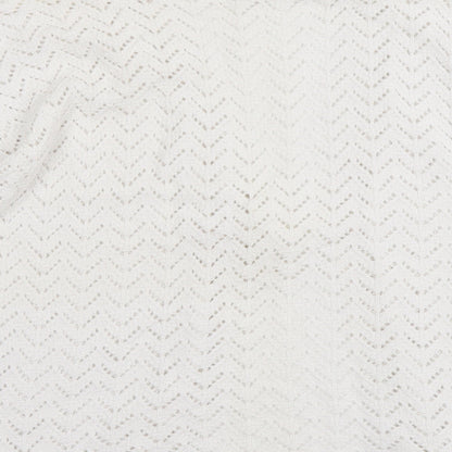 Womens UK Size M Glimpse Design White Shrug Jumper