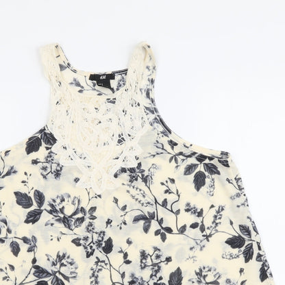 Womens UK Size S H&M Beige Basic Tank