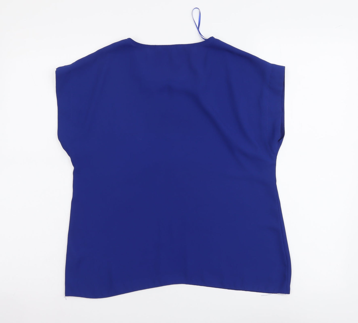 Womens UK Size 10 Selected Blue Basic T-Shirt