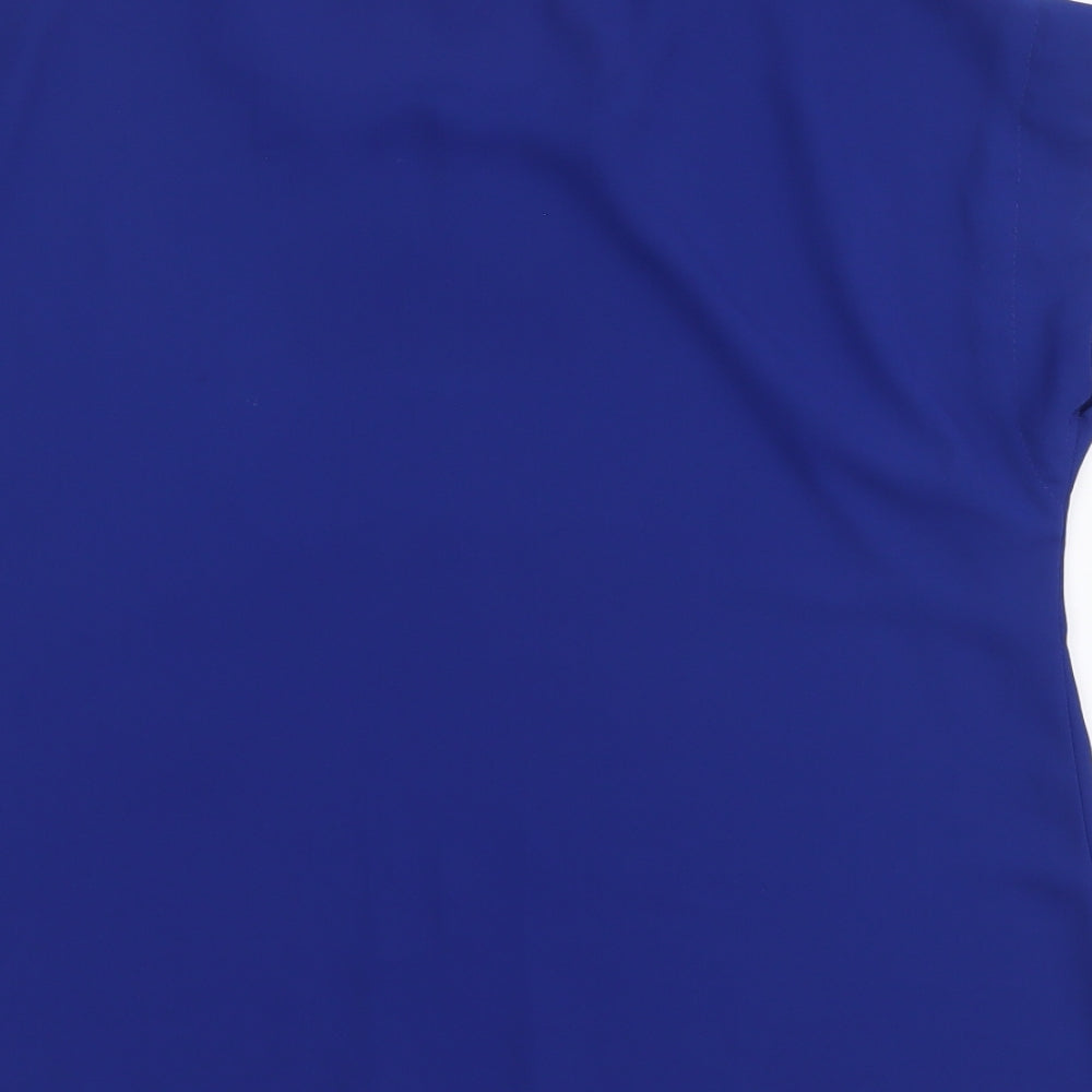 Womens UK Size 10 Selected Blue Basic T-Shirt