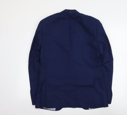 Remus Umo Mens Blue Wool Jacket Suit Jacket Size M