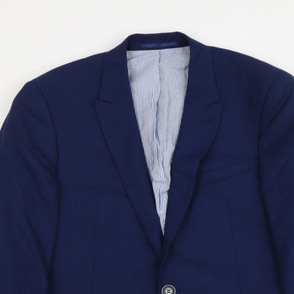 Remus Umo Mens Blue Wool Jacket Suit Jacket Size M