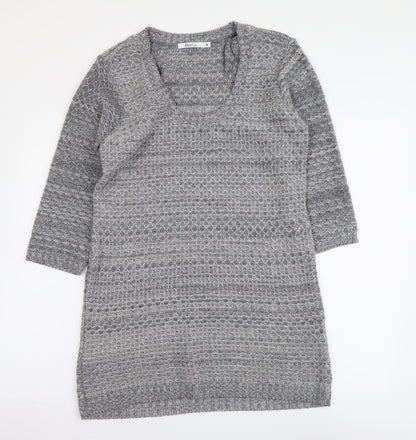 Womens UK Size M M&Co Grey Tunic Jumper