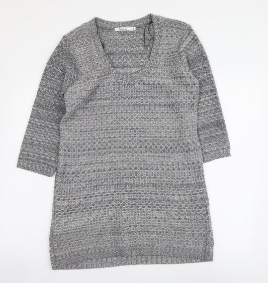 Womens UK Size M M&Co Grey Tunic Jumper