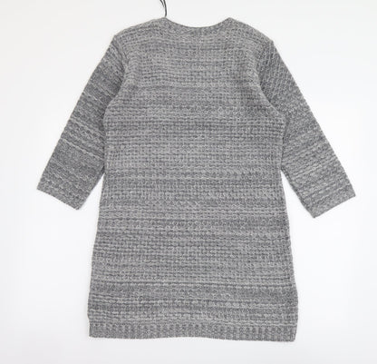 Womens UK Size M M&Co Grey Tunic Jumper