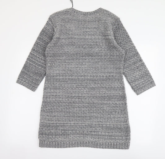 Womens UK Size M M&Co Grey Tunic Jumper