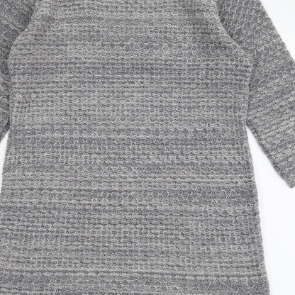 Womens UK Size M M&Co Grey Tunic Jumper