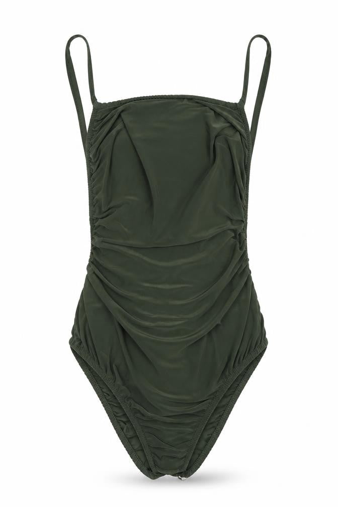 Womens UK Size 8 Boohoo One-Piece Green Bodysuit