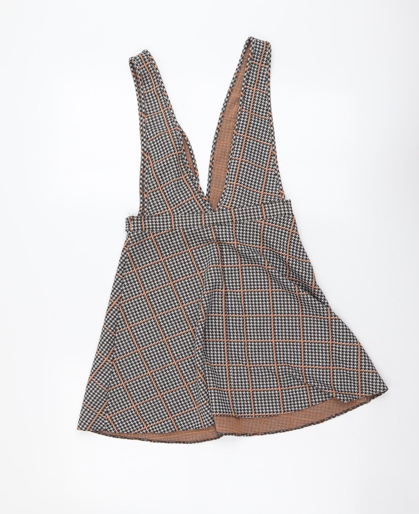 Miss Selfridge Womens Multicoloured Houndstooth Polyester Mini Size 6 V-Neck Pullover