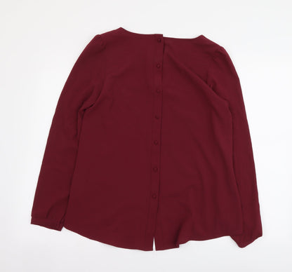 Womens UK Size 8 Dotti Purple Basic Blouse