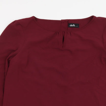 Womens UK Size 8 Dotti Purple Basic Blouse