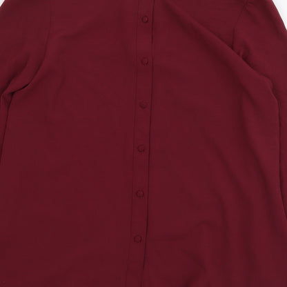 Womens UK Size 8 Dotti Purple Basic Blouse