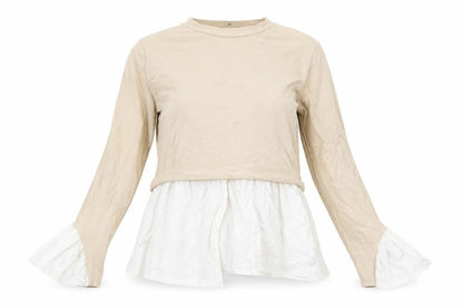 Womens UK Size 6 PRETTYLITTLETHING Beige Basic T-Shirt