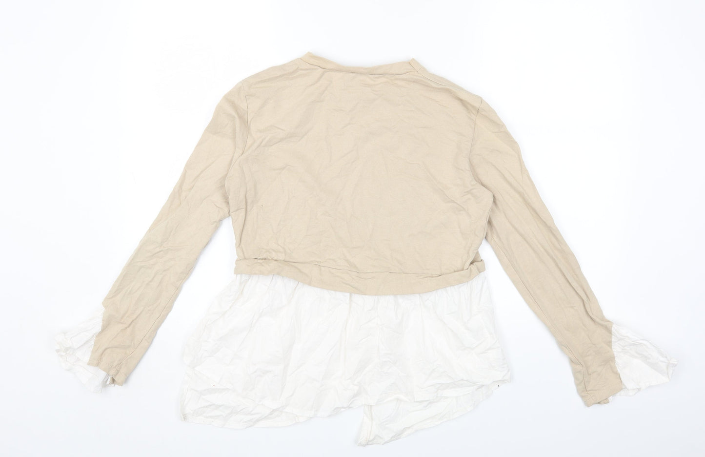 Womens UK Size 6 PRETTYLITTLETHING Beige Basic T-Shirt
