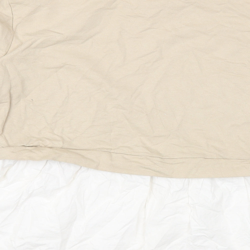 Womens UK Size 6 PRETTYLITTLETHING Beige Basic T-Shirt