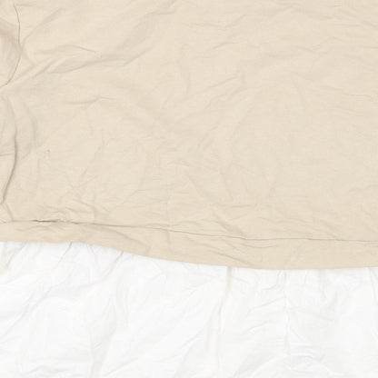 Womens UK Size 6 PRETTYLITTLETHING Beige Basic T-Shirt