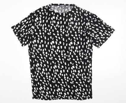 Womens UK Size 8 Studio Black Basic T-Shirt