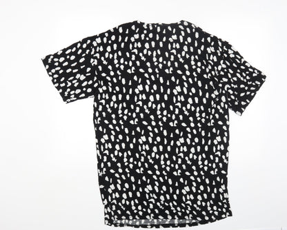 Womens UK Size 8 Studio Black Basic T-Shirt