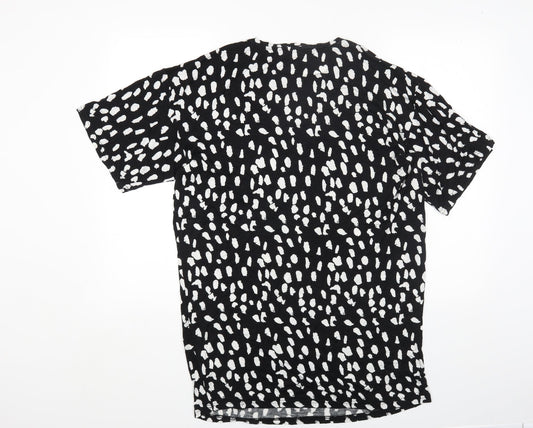 Womens UK Size 8 Studio Black Basic T-Shirt