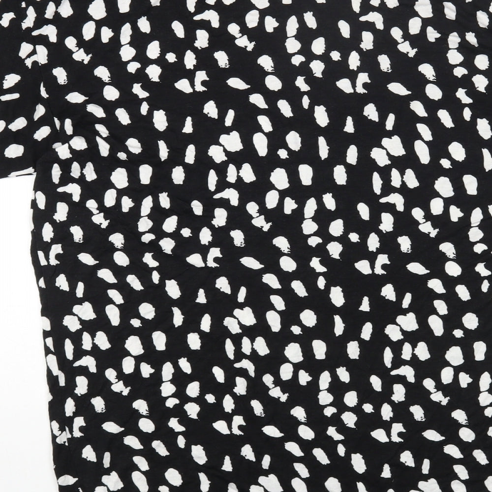 Womens UK Size 8 Studio Black Basic T-Shirt