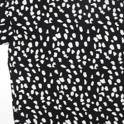 Womens UK Size 8 Studio Black Basic T-Shirt