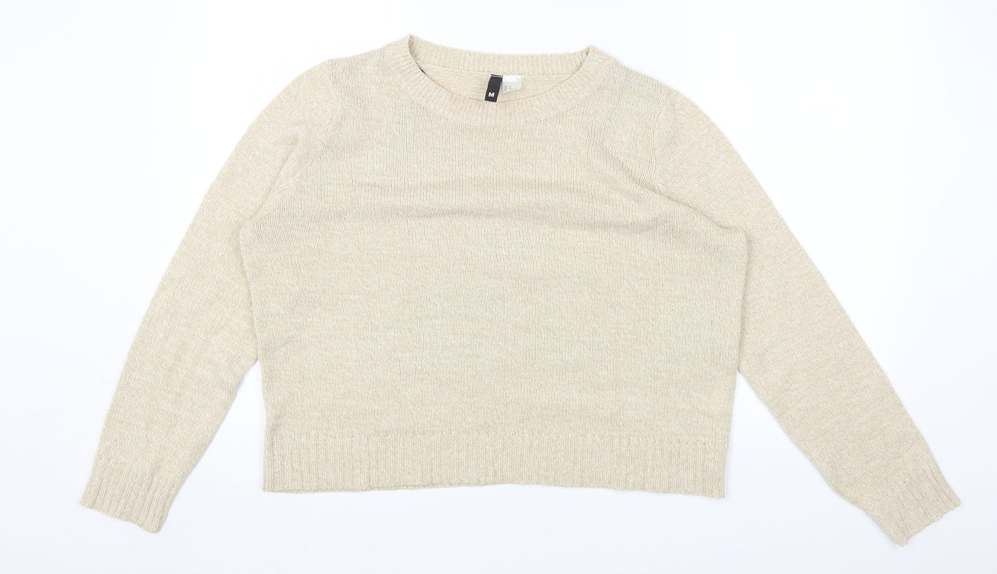 Womens UK Size M H&M Beige Pullover Jumper
