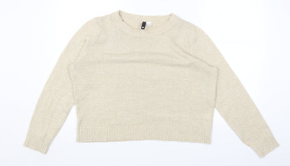 Womens UK Size M H&M Beige Pullover Jumper