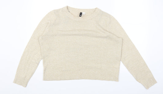 Womens UK Size M H&M Beige Pullover Jumper