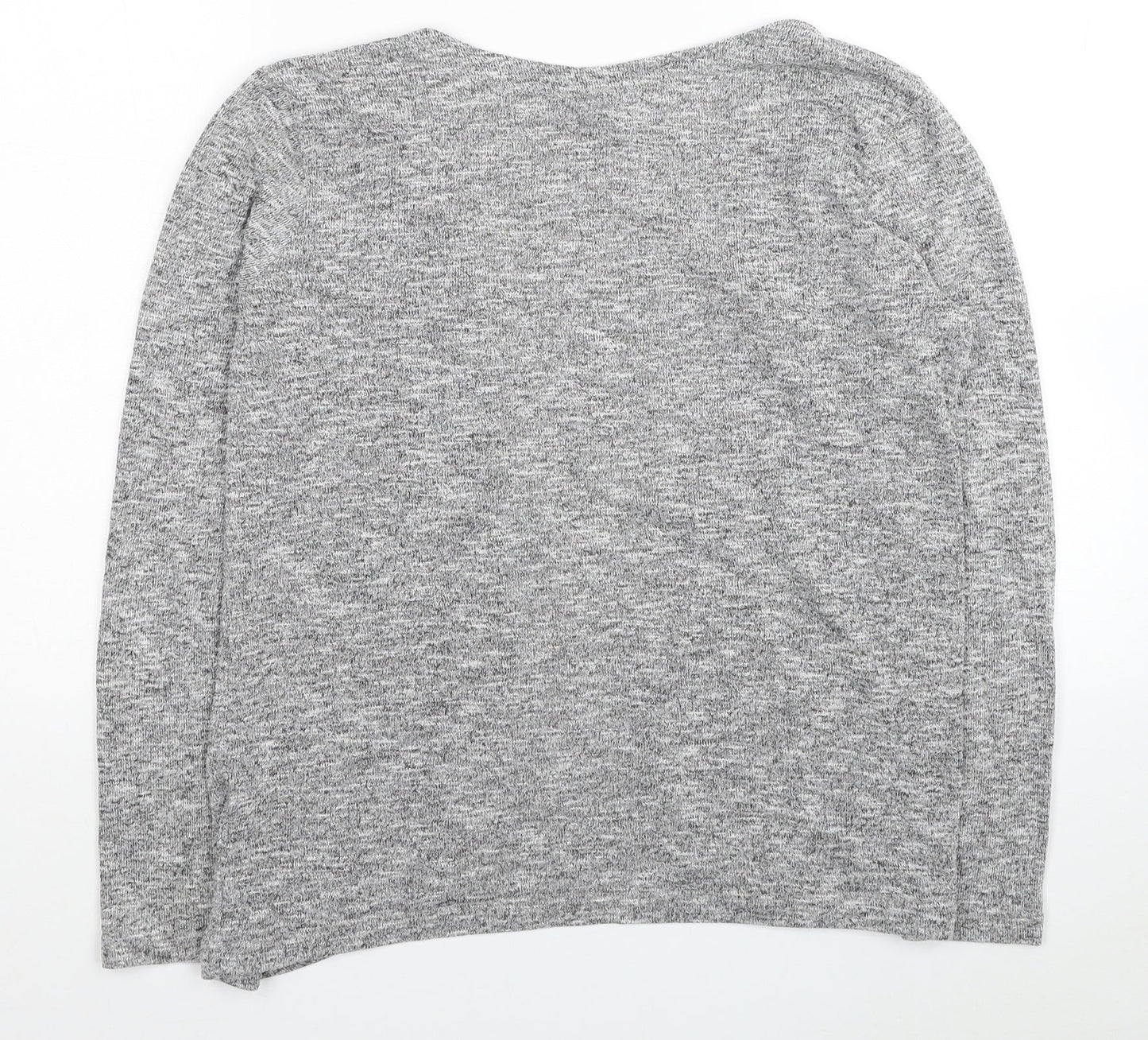 Young Dimension Girls Grey V-Neck Polyester Cardigan Jumper Size 12-13 Years Pullover