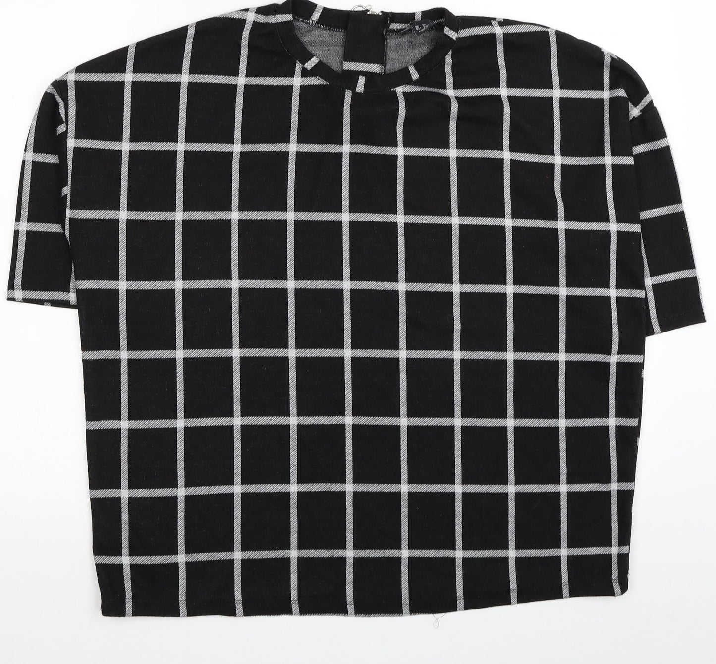 Womens UK Size 10 New Look Black Jersey Blouse
