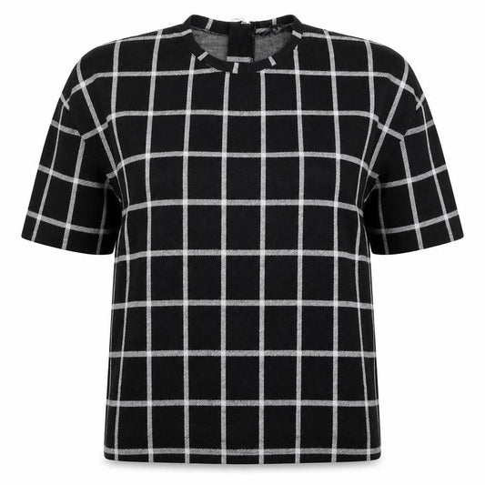 Womens UK Size 10 New Look Black Jersey Blouse