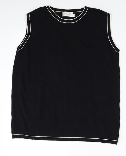 Womens UK Size M Bonmarché Black Basic Tank